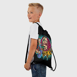 Рюкзак-мешок Lil Pump: Street Art, цвет: 3D-принт — фото 2