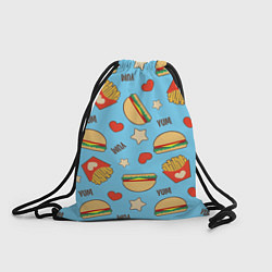 Рюкзак-мешок Yum Fast Food, цвет: 3D-принт