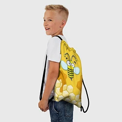 Рюкзак-мешок Веселая пчелка, цвет: 3D-принт — фото 2