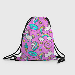 Рюкзак-мешок Сказочные единороги, цвет: 3D-принт