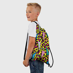 Рюкзак-мешок 80s Leopard, цвет: 3D-принт — фото 2