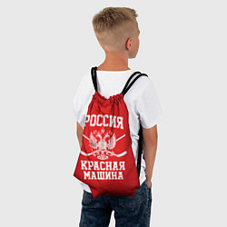 Рюкзак-мешок Россия: Красная машина, цвет: 3D-принт — фото 2