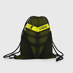 Рюкзак-мешок CS:GO Yellow Carbon, цвет: 3D-принт