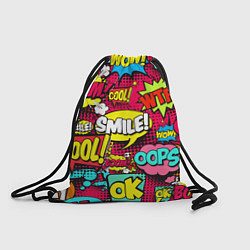 Рюкзак-мешок Слова из комиксов, цвет: 3D-принт