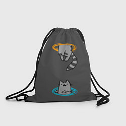 Рюкзак-мешок Кот в Портале, цвет: 3D-принт