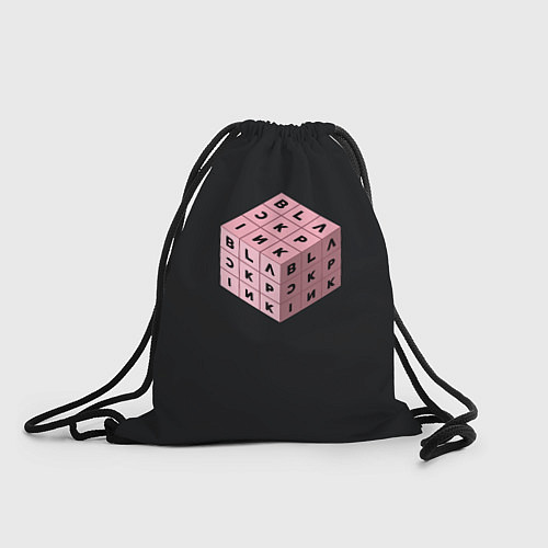 Мешок для обуви Black Pink Cube / 3D-принт – фото 1