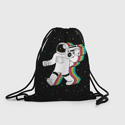 Рюкзак-мешок Космонавт с магнитофоном, цвет: 3D-принт