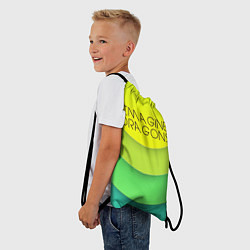 Рюкзак-мешок Imagine Dragons: Lime Colour, цвет: 3D-принт — фото 2