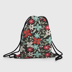 Рюкзак-мешок Зимний букет, цвет: 3D-принт