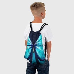 Рюкзак-мешок Голубая бабочка, цвет: 3D-принт — фото 2
