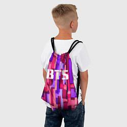 Рюкзак-мешок BTS: Pink Colour, цвет: 3D-принт — фото 2