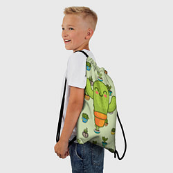 Рюкзак-мешок Веселый кактус, цвет: 3D-принт — фото 2