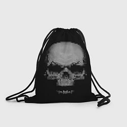 Рюкзак-мешок Пиксельный череп, цвет: 3D-принт