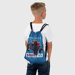 Рюкзак-мешок Monster trucks, цвет: 3D-принт — фото 2
