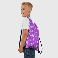 Рюкзак-мешок Twitch: Violet Pattern, цвет: 3D-принт — фото 2