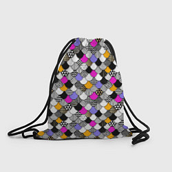Рюкзак-мешок Цветная чешуя, цвет: 3D-принт