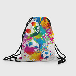 Мешок для обуви Футбольные мячи - красочные брызги