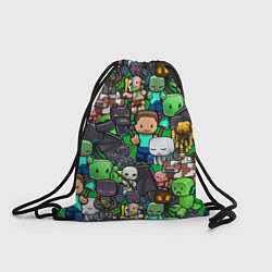 Рюкзак-мешок Жители Майнкрафт, цвет: 3D-принт