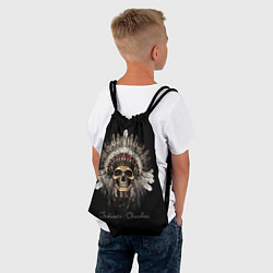 Рюкзак-мешок Череп с роучем, цвет: 3D-принт — фото 2