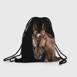 Рюкзак-мешок Гнедая красивая лошадь, цвет: 3D-принт