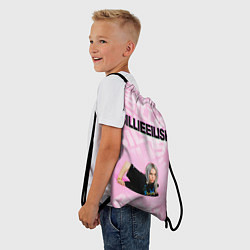 Рюкзак-мешок Billie Eilish: Pink Mood, цвет: 3D-принт — фото 2