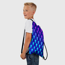 Рюкзак-мешок Billie Eilish: Violet Pattern, цвет: 3D-принт — фото 2