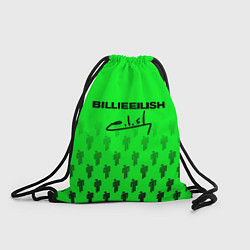 Рюкзак-мешок Billie Eilish: Green Autograph, цвет: 3D-принт