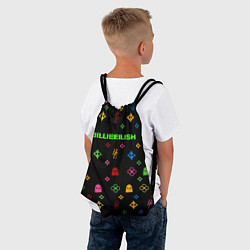 Рюкзак-мешок Billie Eilish: Colour Pattern, цвет: 3D-принт — фото 2