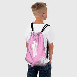 Рюкзак-мешок Billie Eilish: Pink Style, цвет: 3D-принт — фото 2
