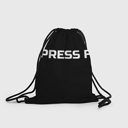 Рюкзак-мешок Футболка с надписью PRESS F, цвет: 3D-принт