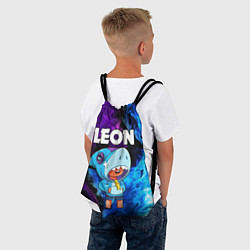 Рюкзак-мешок BRAWL STARS LEON SHARK, цвет: 3D-принт — фото 2