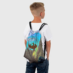 Рюкзак-мешок Счастье не за горами, цвет: 3D-принт — фото 2