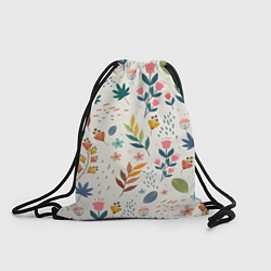 Рюкзак-мешок Цветочный орнамент, цвет: 3D-принт