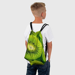 Рюкзак-мешок Зеленый киви, цвет: 3D-принт — фото 2