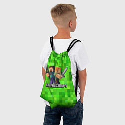 Рюкзак-мешок MINECRAFT цвета 3D-принт — фото 2