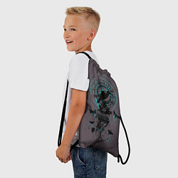 Рюкзак-мешок Черный ворон, цвет: 3D-принт — фото 2