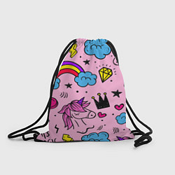 Рюкзак-мешок Единороги, цвет: 3D-принт