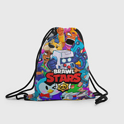 Рюкзак-мешок BRAWL STARS 8-BIT, цвет: 3D-принт