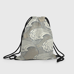 Рюкзак-мешок Арт волны, цвет: 3D-принт
