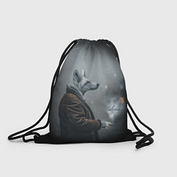 Рюкзак-мешок Одинокий волк, цвет: 3D-принт