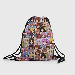 Рюкзак-мешок Аниме девушки, цвет: 3D-принт