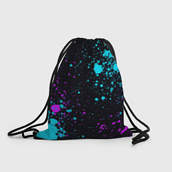 Рюкзак-мешок БРЫЗГИ КРАСКИ NEON, цвет: 3D-принт