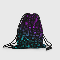 Рюкзак-мешок RAINBOW SIX SIEGE NEON, цвет: 3D-принт