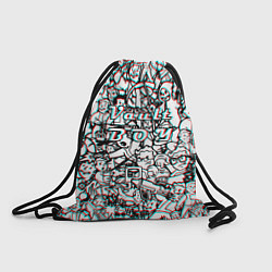 Рюкзак-мешок Vault Boy красныйсиний, цвет: 3D-принт