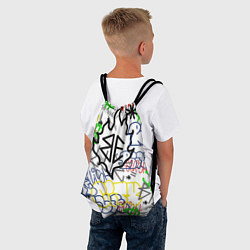 Рюкзак-мешок BILLIE EILISH GRAFFITI, цвет: 3D-принт — фото 2