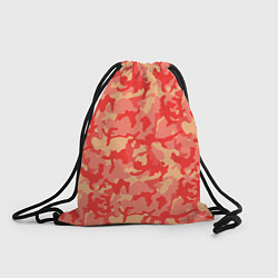 Рюкзак-мешок Оранжевый камуфляж, цвет: 3D-принт