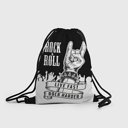 Рюкзак-мешок Rock and Roll, цвет: 3D-принт