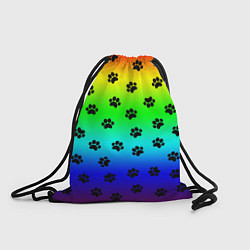 Рюкзак-мешок Следы на радуге, цвет: 3D-принт