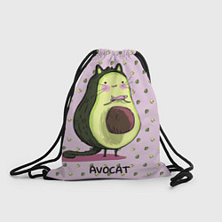 Рюкзак-мешок Авокадо Кот, цвет: 3D-принт