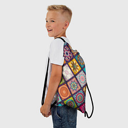Рюкзак-мешок Узоры мандалы, цвет: 3D-принт — фото 2